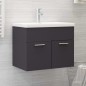vidaXL Mueble con lavabo madera de ingeniería gris vidaXL Mueble con lavabo madera de ingeniería gris