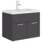vidaXL Mueble con lavabo madera de ingeniería gris vidaXL Mueble con lavabo madera de ingeniería gris