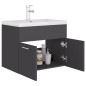 vidaXL Mueble con lavabo madera de ingeniería gris vidaXL Mueble con lavabo madera de ingeniería gris