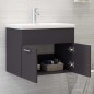 vidaXL Mueble con lavabo madera de ingeniería gris vidaXL Mueble con lavabo madera de ingeniería gris