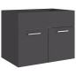 vidaXL Mueble con lavabo madera de ingeniería gris vidaXL Mueble con lavabo madera de ingeniería gris