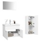 vidaXL Juego de muebles de baño madera de ingeniería blanco vidaXL Juego de muebles de baño madera de ingeniería blanco