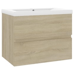 vidaXL Mueble con lavabo madera de ingeniería roble Sonoma
