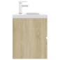 vidaXL Mueble con lavabo madera de ingeniería roble Sonoma vidaXL Mueble con lavabo madera de ingeniería roble Sonoma