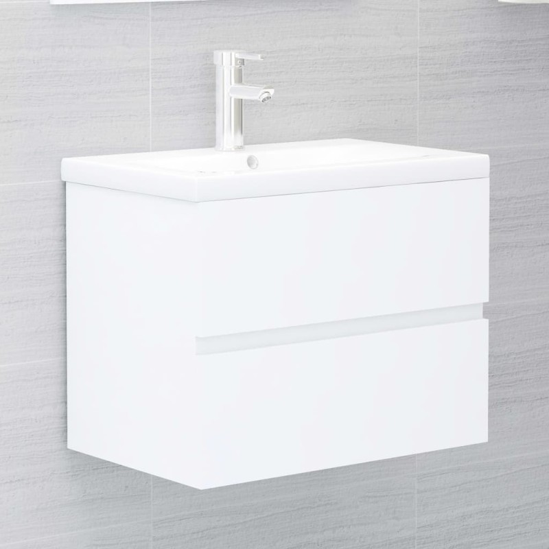 vidaXL Mueble con lavabo madera de ingeniería blanco vidaXL Mueble con lavabo madera de ingeniería blanco