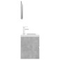 vidaXL Juego de muebles de baño madera de ingeniería gris hormigón