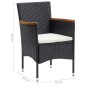 vidaXL Juego de comedor de jardín de 5 piezas negro vidaXL Juego de comedor de jardín de 5 piezas negro