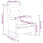 vidaXL Sillón con patas mecedoras madera maciza caucho tela gris claro vidaXL Sillón con patas mecedoras madera maciza caucho tela gris claro