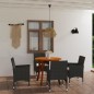 vidaXL Juego de comedor para jardín de 5 piezas marrón vidaXL Juego de comedor para jardín de 5 piezas marrón