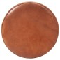 vidaXL Taburetes de barra de cocina 2 uds cuero auténtico marrón