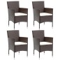 vidaXL Juego de comedor para jardín de 5 piezas marrón vidaXL Juego de comedor para jardín de 5 piezas marrón