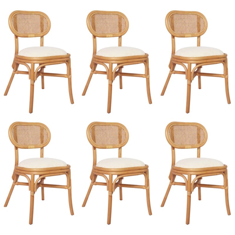 vidaXL Sillas de comedor 6 unidades lino vidaXL Sillas de comedor 6 unidades lino