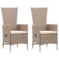 vidaXL Juego de comedor para jardín 5 piezas beige