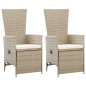 vidaXL Juego de comedor para jardín 5 piezas beige
