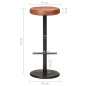 vidaXL Taburetes de barra de cocina 2 uds cuero auténtico marrón