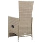 vidaXL Juego de comedor para jardín 5 piezas beige