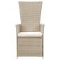 vidaXL Juego de comedor para jardín 3 piezas beige