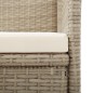 vidaXL Juego de comedor para jardín 3 piezas beige