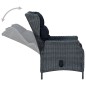 vidaXL Juego de comedor para jardín 3 piezas gris oscuro vidaXL Juego de comedor para jardín 3 piezas gris oscuro