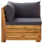 vidaXL Muebles de jardín 2 piezas con cojines madera maciza de acacia vidaXL Muebles de jardín 2 piezas con cojines madera maciza de acacia