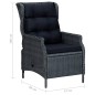 vidaXL Juego de comedor para jardín 3 piezas gris oscuro vidaXL Juego de comedor para jardín 3 piezas gris oscuro
