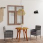 vidaXL Juego de comedor para jardín 3 piezas gris antracita