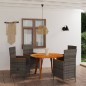 vidaXL Juego de comedor para jardín 5 piezas gris vidaXL Juego de comedor para jardín 5 piezas gris