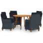 vidaXL Juego de comedor para jardín de 5 piezas gris oscuro vidaXL Juego de comedor para jardín de 5 piezas gris oscuro