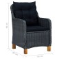 vidaXL Juego de comedor para jardín de 5 piezas gris oscuro vidaXL Juego de comedor para jardín de 5 piezas gris oscuro