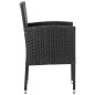 vidaXL Juego de comedor para jardín de 5 piezas negro