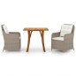 vidaXL Juego de comedor para jardín de 3 piezas marrón vidaXL Juego de comedor para jardín de 3 piezas marrón