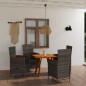 vidaXL Juego de comedor para jardín 5 piezas gris vidaXL Juego de comedor para jardín 5 piezas gris