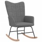 vidaXL Silla mecedora de tela gris oscura vidaXL Silla mecedora de tela gris oscura