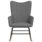 vidaXL Silla mecedora de tela gris oscura vidaXL Silla mecedora de tela gris oscura