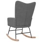 vidaXL Silla mecedora de tela gris oscura vidaXL Silla mecedora de tela gris oscura