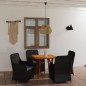 vidaXL Juego de comedor para jardín 5 piezas negro vidaXL Juego de comedor para jardín 5 piezas negro