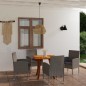 vidaXL Juego de comedor para jardín 5 piezas gris antracita