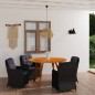 vidaXL Juego de comedor para jardín 5 piezas negro vidaXL Juego de comedor para jardín 5 piezas negro