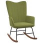 vidaXL Silla mecedora de terciopelo verde claro