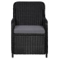 vidaXL Juego de comedor para jardín 5 piezas negro vidaXL Juego de comedor para jardín 5 piezas negro