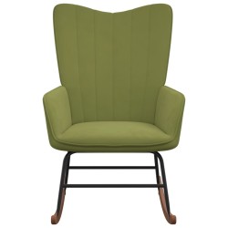 vidaXL Silla mecedora de terciopelo verde claro