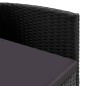 vidaXL Juego de comedor de jardín 3 piezas negro