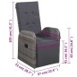 vidaXL Juego de comedor para jardín 5 piezas gris