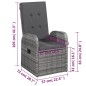 vidaXL Juego de comedor para jardín 5 piezas gris