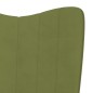 vidaXL Silla mecedora de terciopelo verde claro