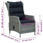 vidaXL Juego de comedor para jardín de 5 piezas gris claro vidaXL Juego de comedor para jardín de 5 piezas gris claro