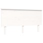 vidaXL Estructura de cama matrimonio con cabecero madera maciza blanco vidaXL Estructura de cama matrimonio con cabecero madera maciza blanco