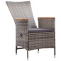 vidaXL Juego de comedor para jardín 5 piezas gris vidaXL Juego de comedor para jardín 5 piezas gris