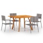 vidaXL Juego de comedor de jardín 5 piezas gris antracita vidaXL Juego de comedor de jardín 5 piezas gris antracita