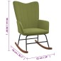 vidaXL Silla mecedora de terciopelo verde claro